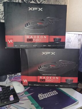 XFX Radeon RX 580 8GB Graphics Card - Black and Red Accents